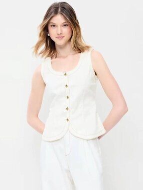 NWT Old Navy Women's Sleeveless Longline Denim Vest (Sz. Med)